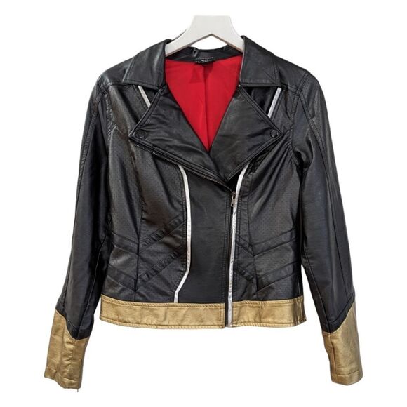 Her Universe Jackets & Blazers - Her Universe Black Widow Women's Moto Jacket Size S-M Gold Cuff